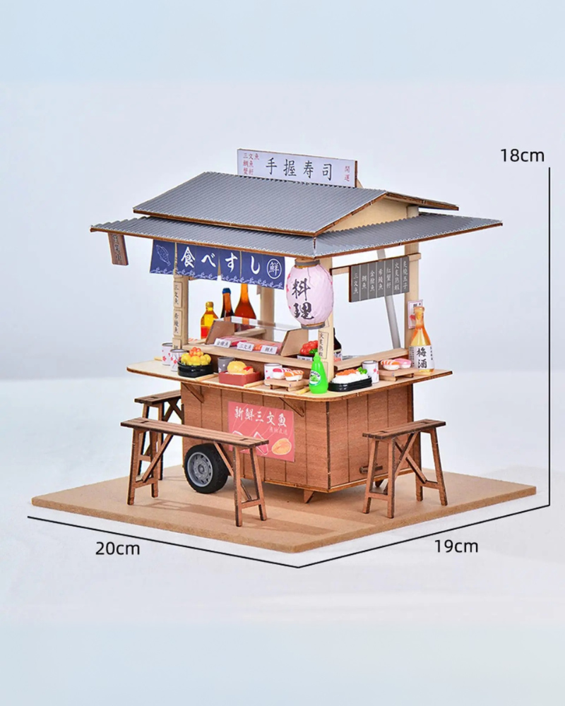 DIY Mini House - Midnight Sushi Cart