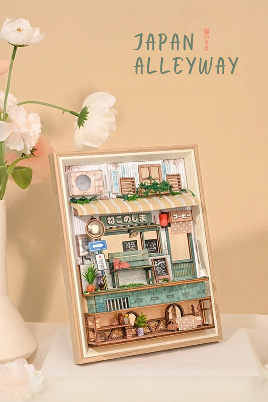 DIY Framed Miniature - Japanese Street Cafe