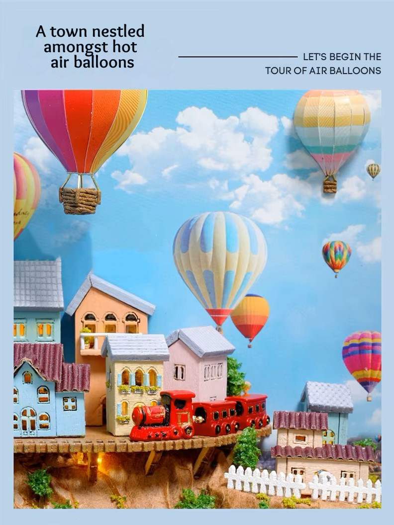 DIY Book Nook - Hot Air Balloon Valley