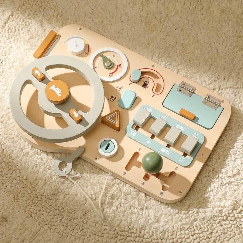 Montessori Toy Set - Steering Wheel and Dashboard