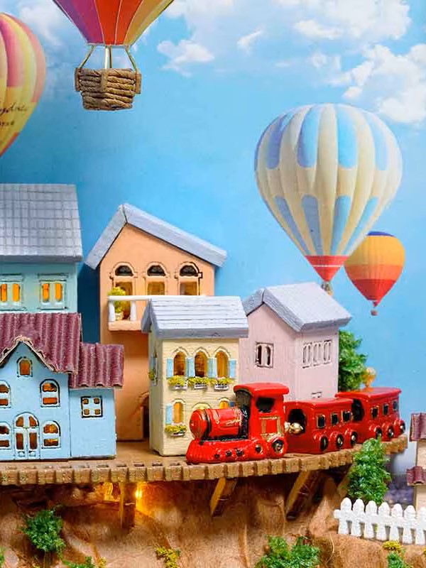 DIY Book Nook - Hot Air Balloon Valley