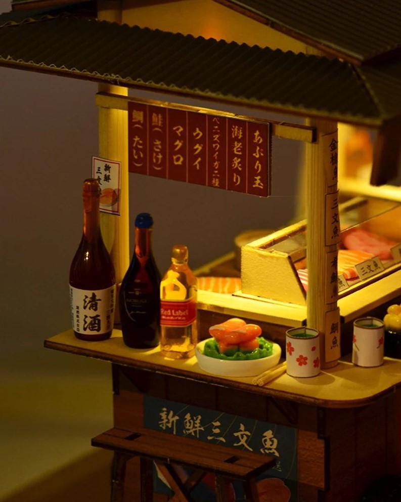 DIY Mini House - Midnight Sushi Cart