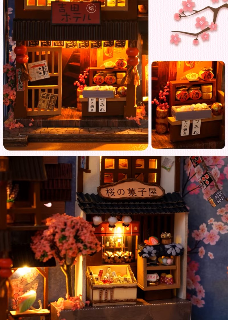 DIY Book Nook - Japanese Cherry Blossom Alley