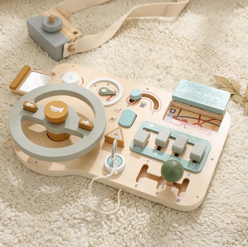 Montessori Toy Set - Steering Wheel and Dashboard