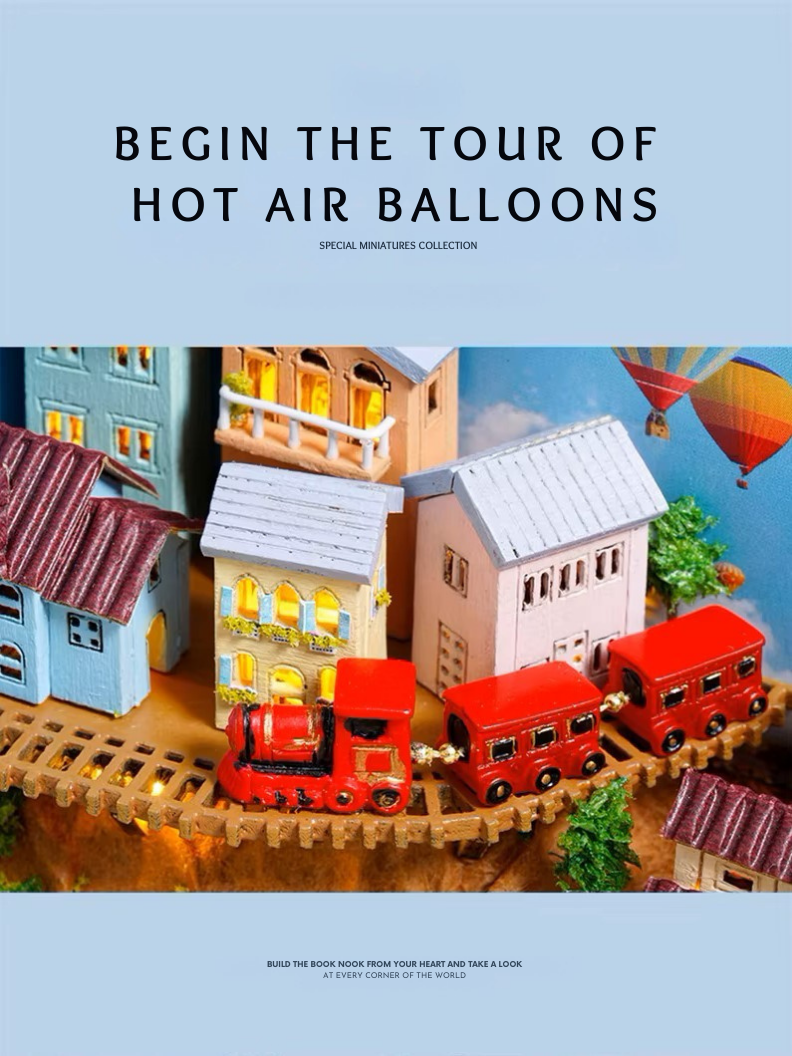 DIY Book Nook - Hot Air Balloon Valley