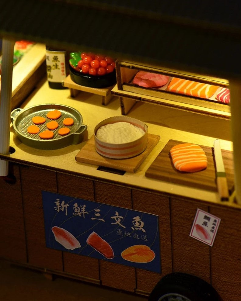 DIY Mini House - Midnight Sushi Cart