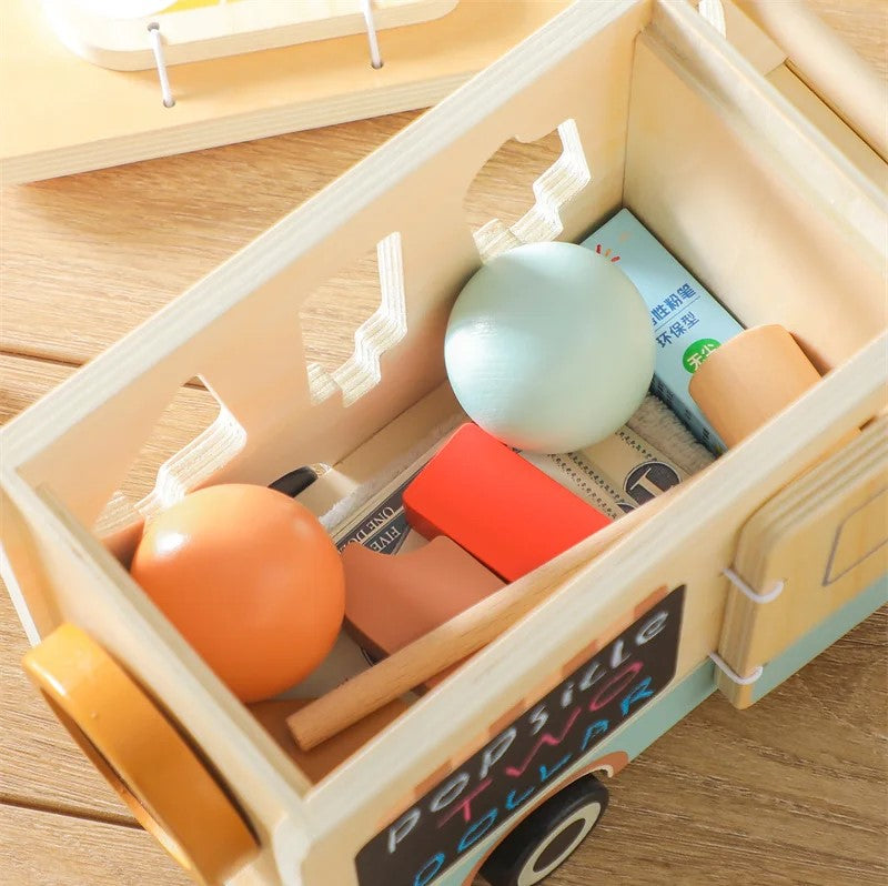Montessori Toy Set - Wooden Ice cream Truck
