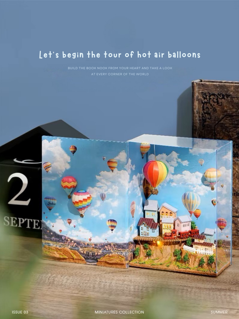 DIY Book Nook - Hot Air Balloon Valley