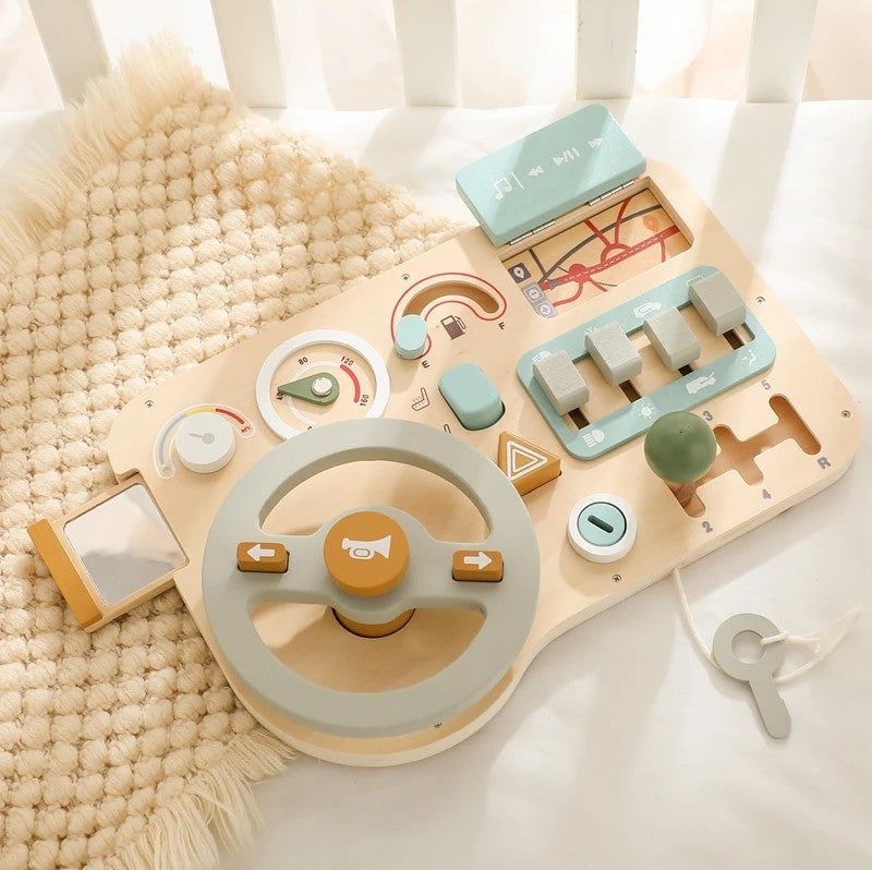 Montessori Toy Set - Steering Wheel and Dashboard