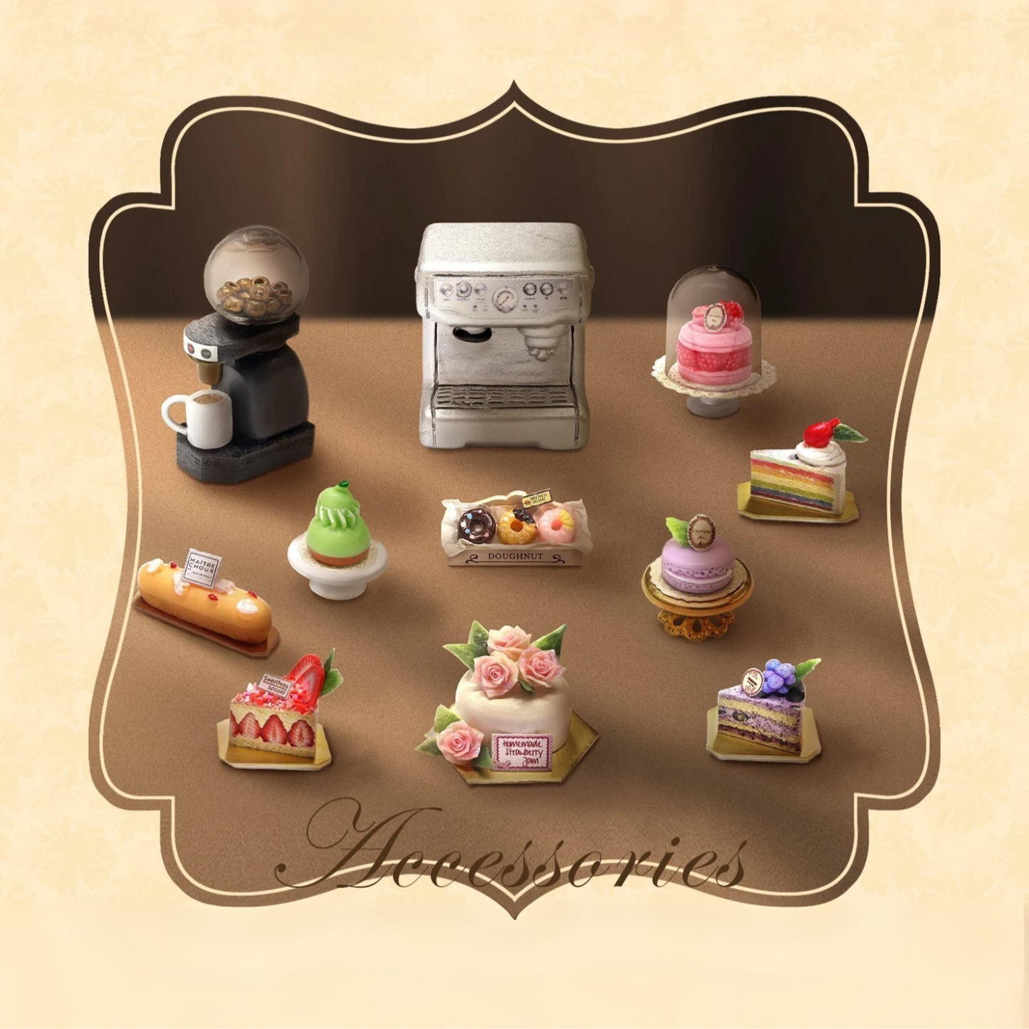 DIY mini house kit “Perch & Latte Loft,” featuring a cozy two-story coffee shop with a glowing café interior, reading nook, lace-curtained loft, and tiny desserts. A warm and detailed build for DIY and crafts lovers and fans of miniature homes.