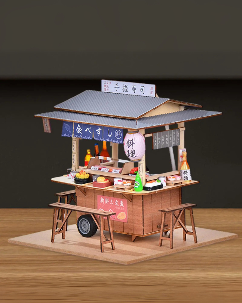 DIY Mini House - Midnight Sushi Cart