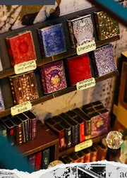 DIY book nook kit featuring a miniature bookstore with tiny books, shelves, cozy lighting, and vintage details — ideal for fans of miniatures, DIY crafts, scale models, and small DIY houses.