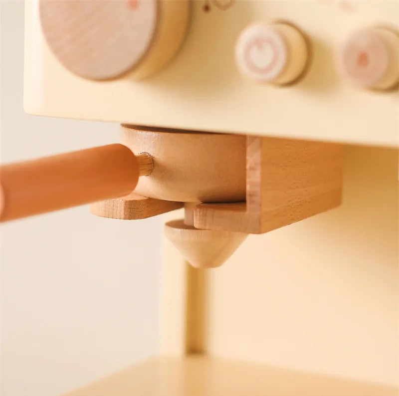 Montessori Toy Set - Wooden Coffee Machine