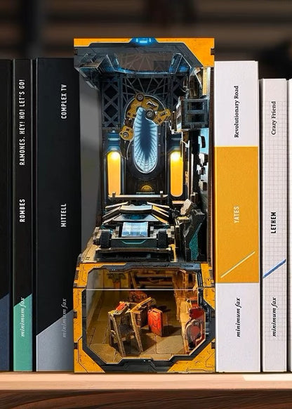 DIY Book Nook - Apocalyptic Car Workshop Bunker