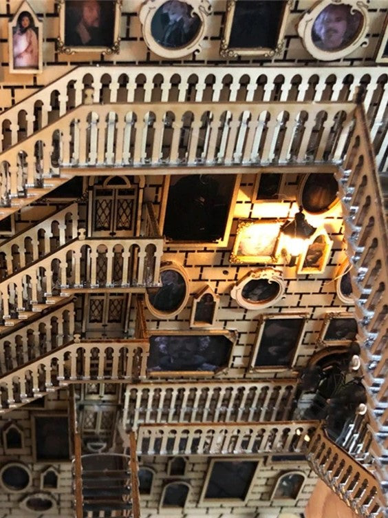 DIY Book Nook - Staircase Hall of Portraits