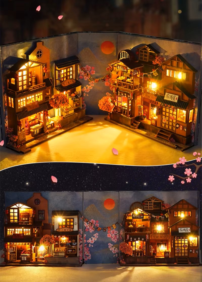 DIY Book Nook - Japanese Cherry Blossom Alley