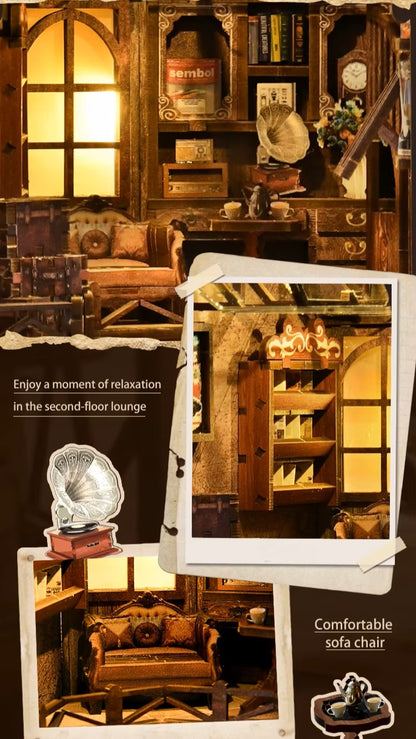 DIY Book Nook - Retro Auto Repair Shop