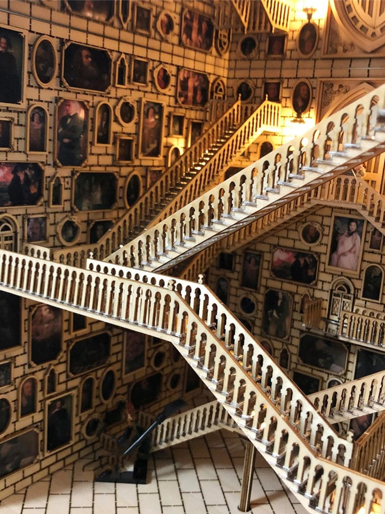 DIY Book Nook - Staircase Hall of Portraits