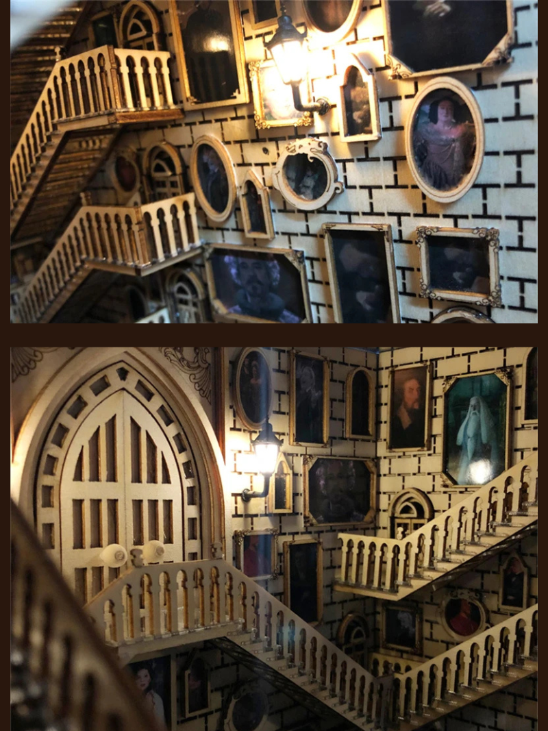 DIY Book Nook - Staircase Hall of Portraits