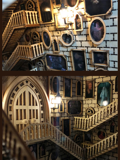 DIY Book Nook - Staircase Hall of Portraits