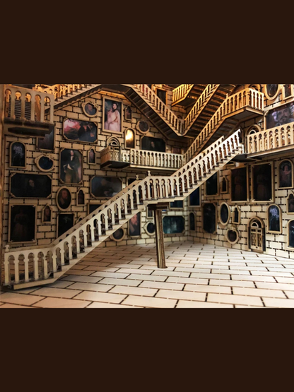 DIY Book Nook - Staircase Hall of Portraits