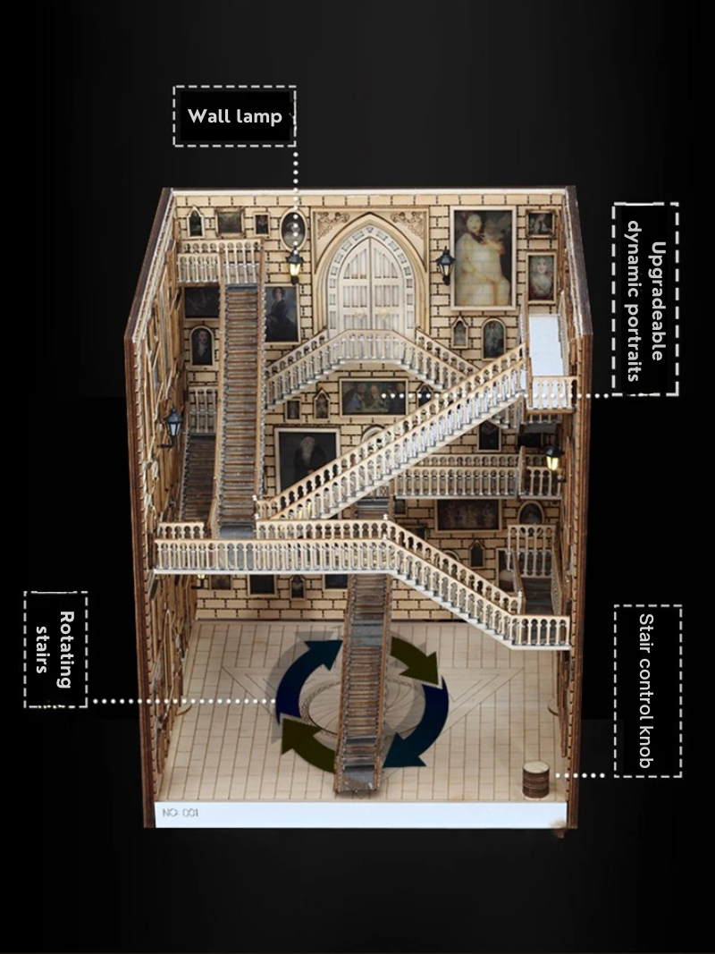 DIY Book Nook - Staircase Hall of Portraits