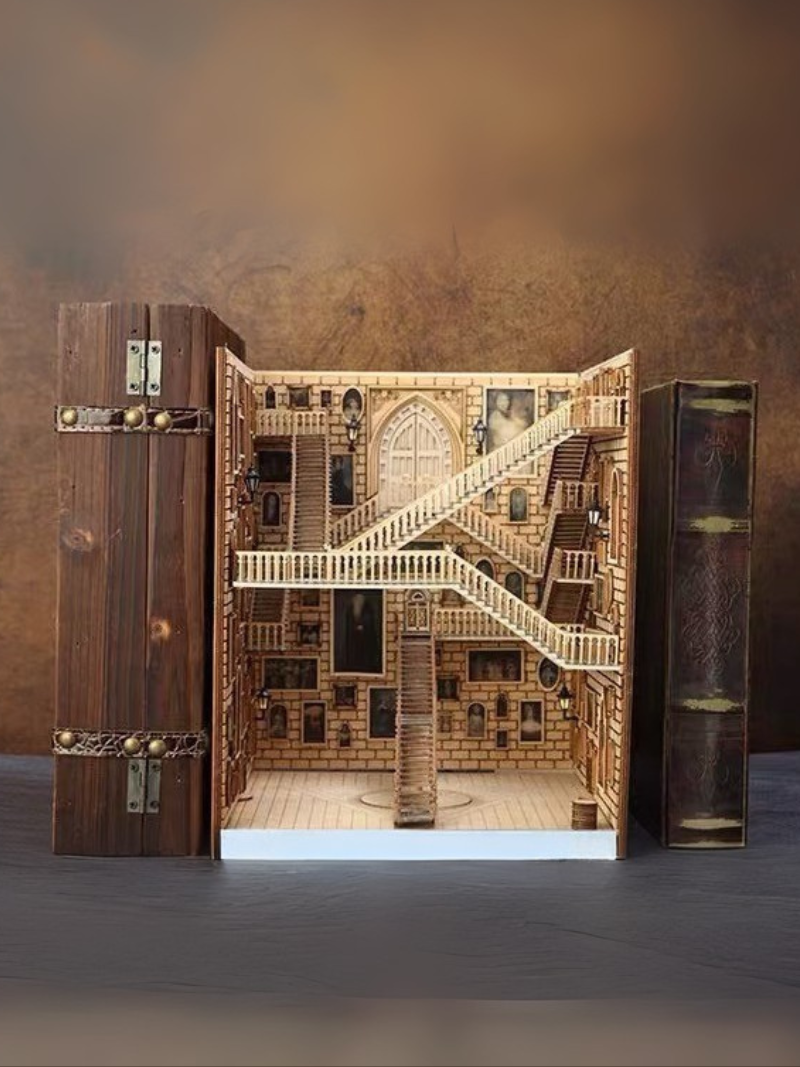 DIY Book Nook - Staircase Hall of Portraits