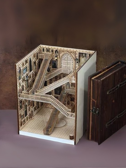 DIY Book Nook - Staircase Hall of Portraits