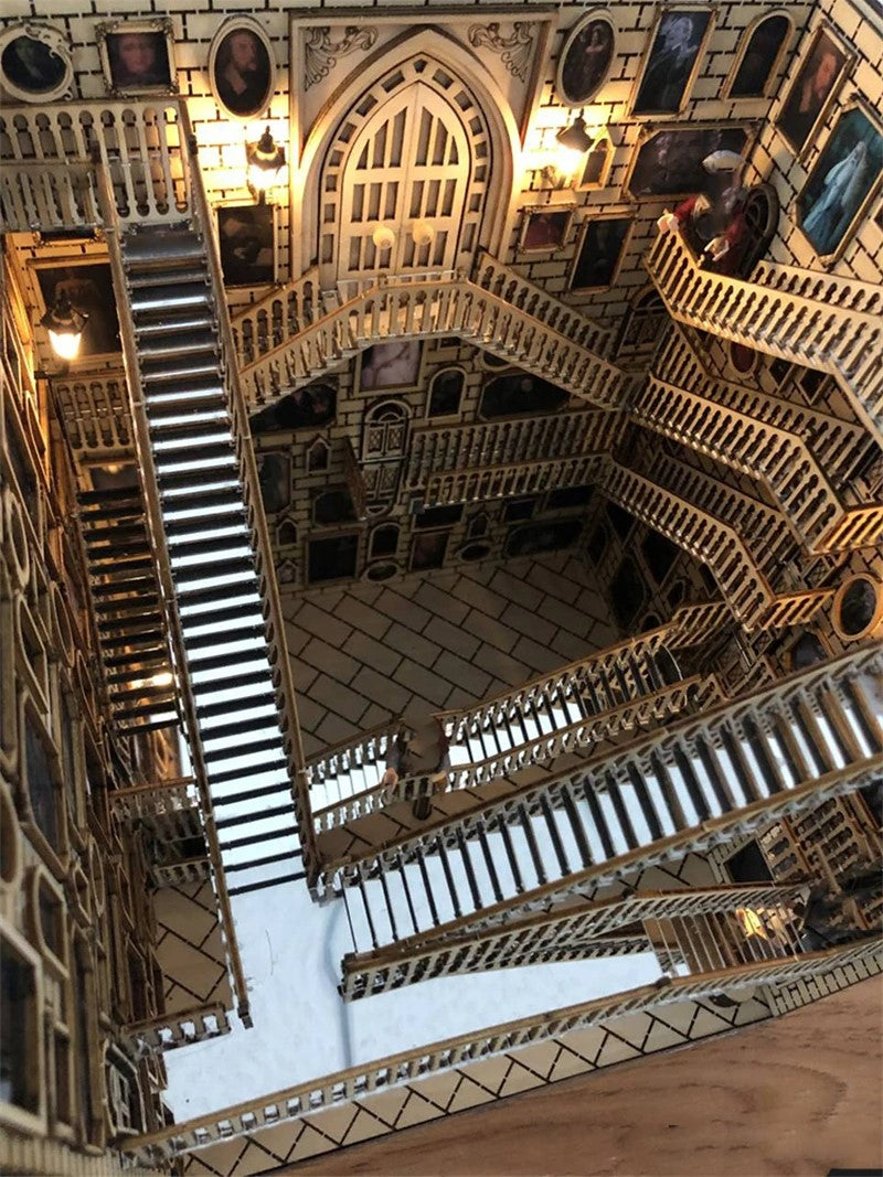 DIY Book Nook - Staircase Hall of Portraits