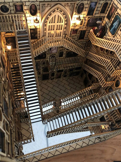 DIY Book Nook - Staircase Hall of Portraits