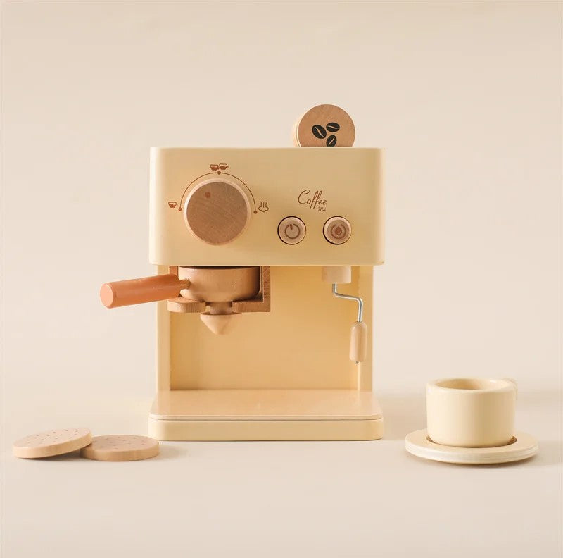 Montessori Toy Set - Wooden Coffee Machine