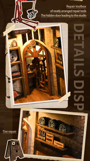 DIY Book Nook - Retro Auto Repair Shop