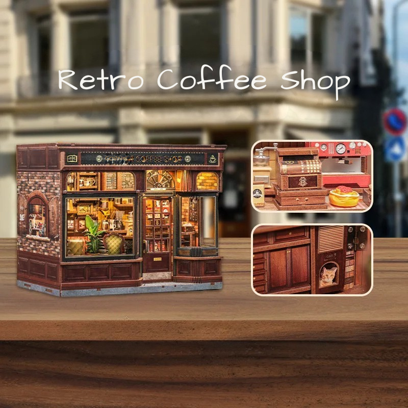 DIY Mini House - Retro Coffee Shop