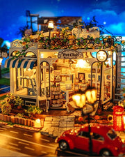 DIY miniature pet store kit featuring a tiny storefront, cats, dogs, detailed mini furniture, and scale model accessories — perfect for miniature lovers and DIY crafts.