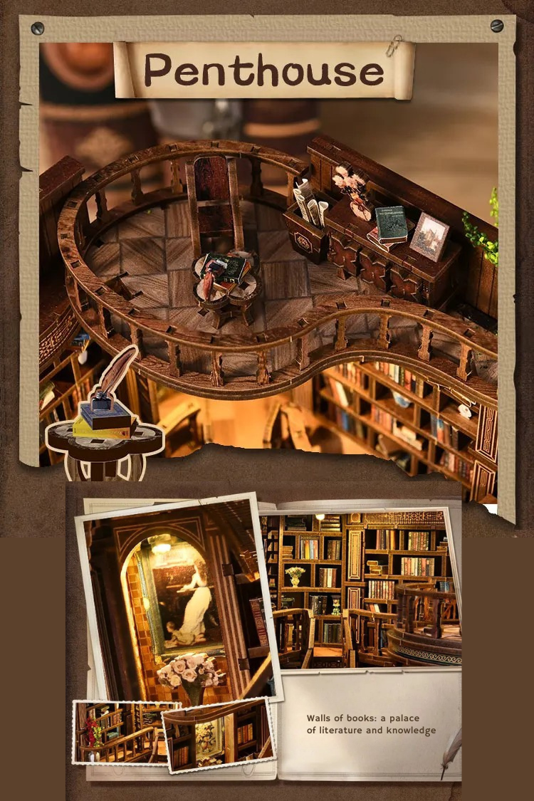 DIY Mini House - Old Manor Library