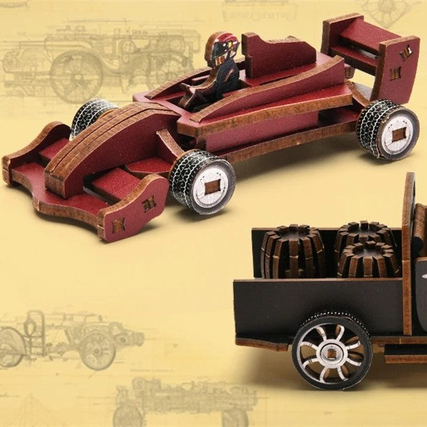 DIY vintage car book nook kit with a miniature retro scene, ideal for DIY and crafts lovers, scale‑model builders, and fans of making miniatures.