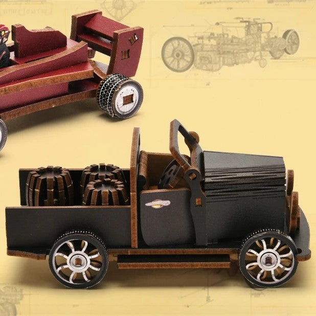 DIY vintage car book nook kit with a miniature retro scene, ideal for DIY and crafts lovers, scale‑model builders, and fans of making miniatures.