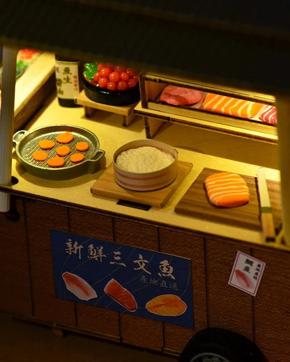 DIY Mini House - Midnight Sushi Cart