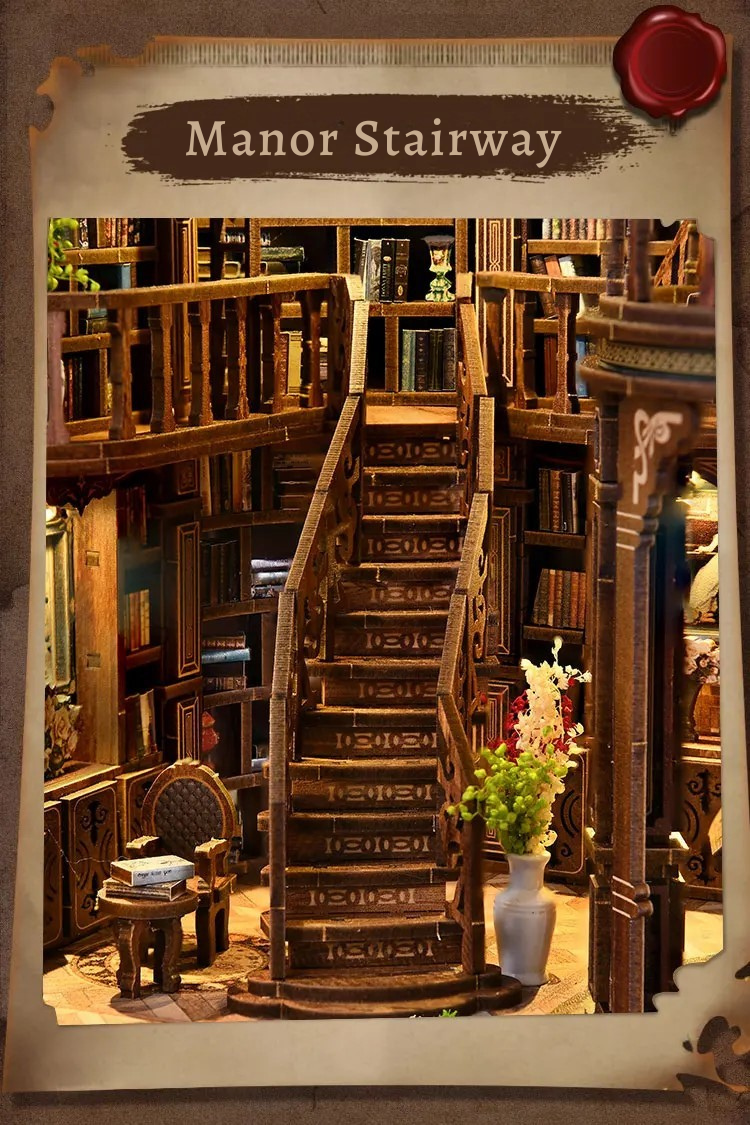 DIY Mini House - Old Manor Library