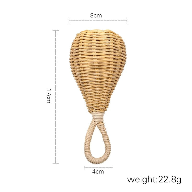 Baby Rattle Toys - Pear, Lemon, Rattan