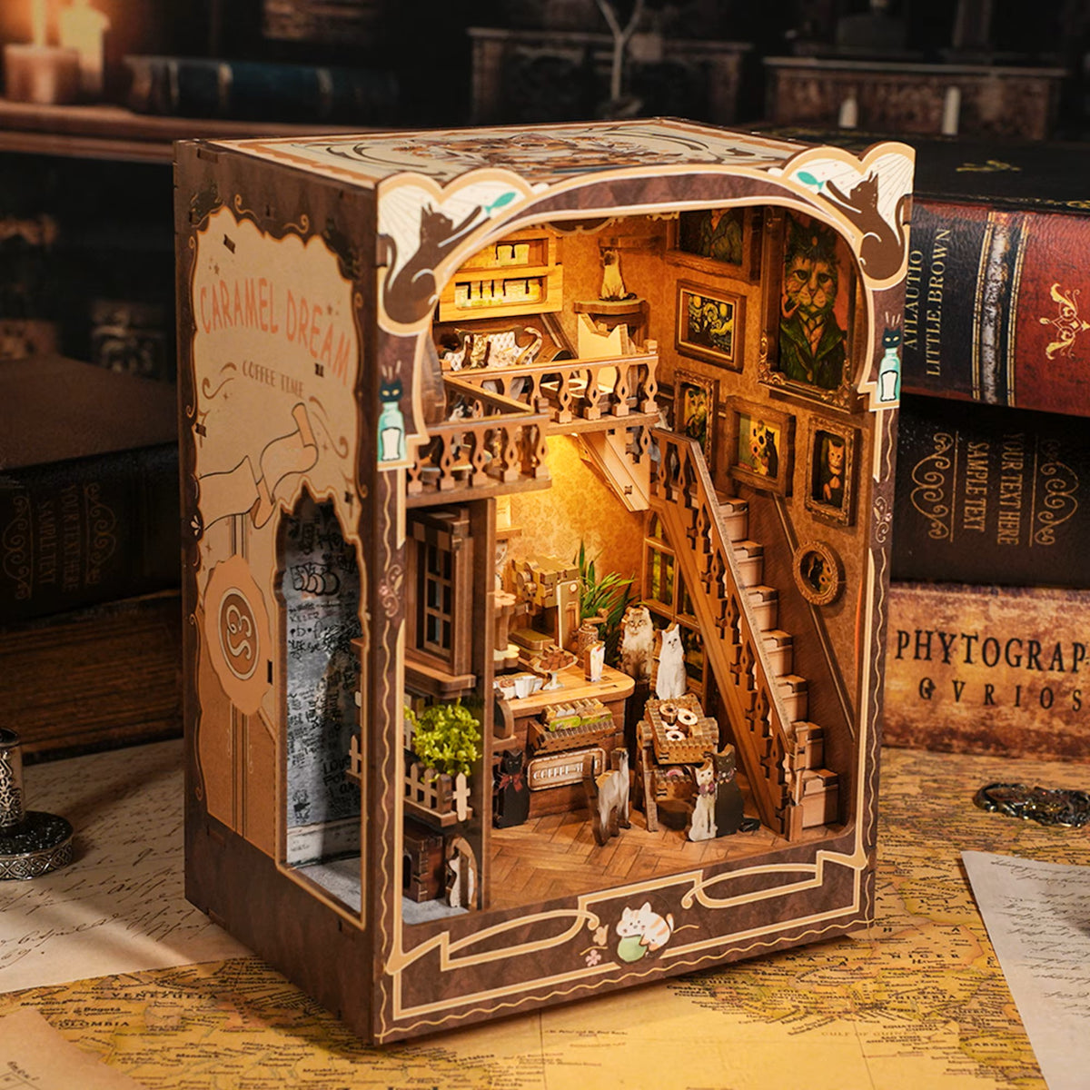 DIY Book Nook - Classic Cat Tea Shop