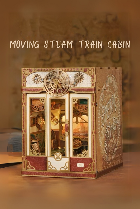DIY Book Nook - Moving Steam Train Cabin