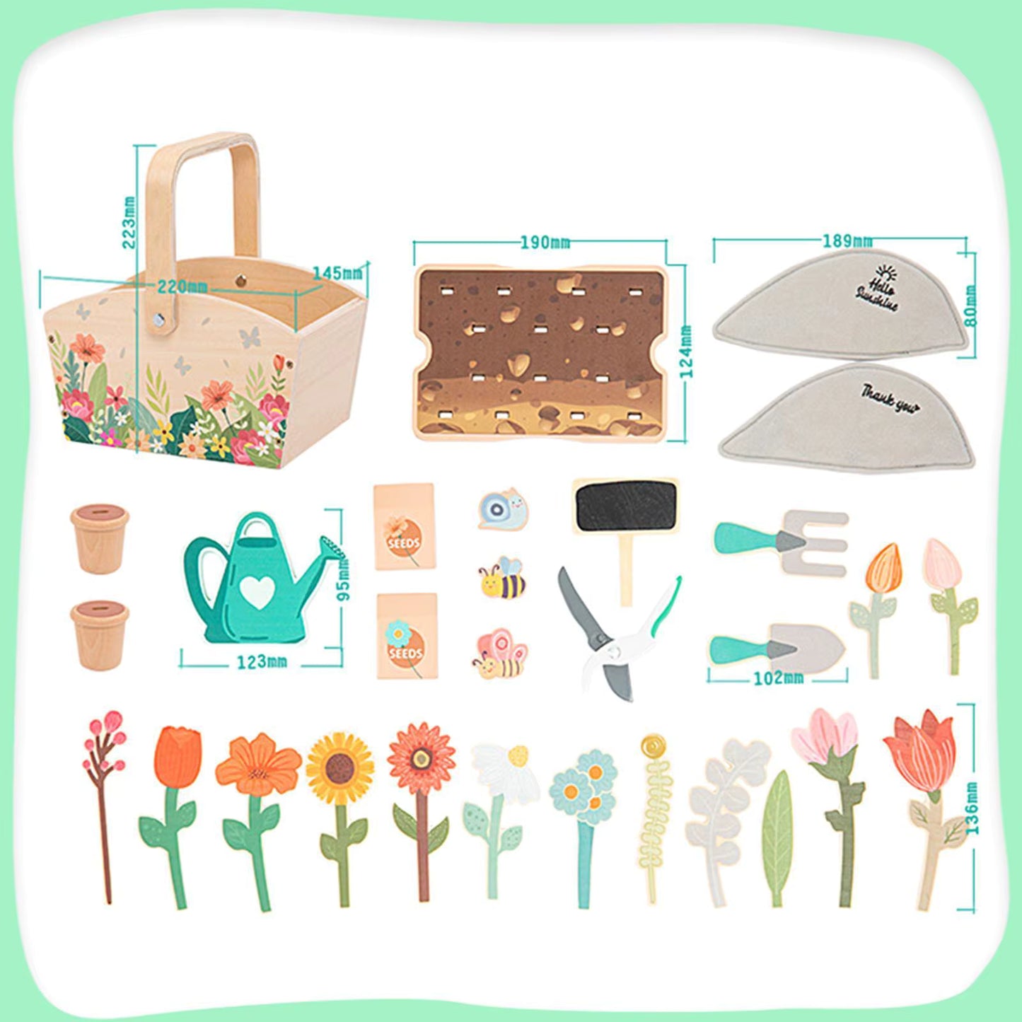 Montessori Toy Set - Flower Gardening