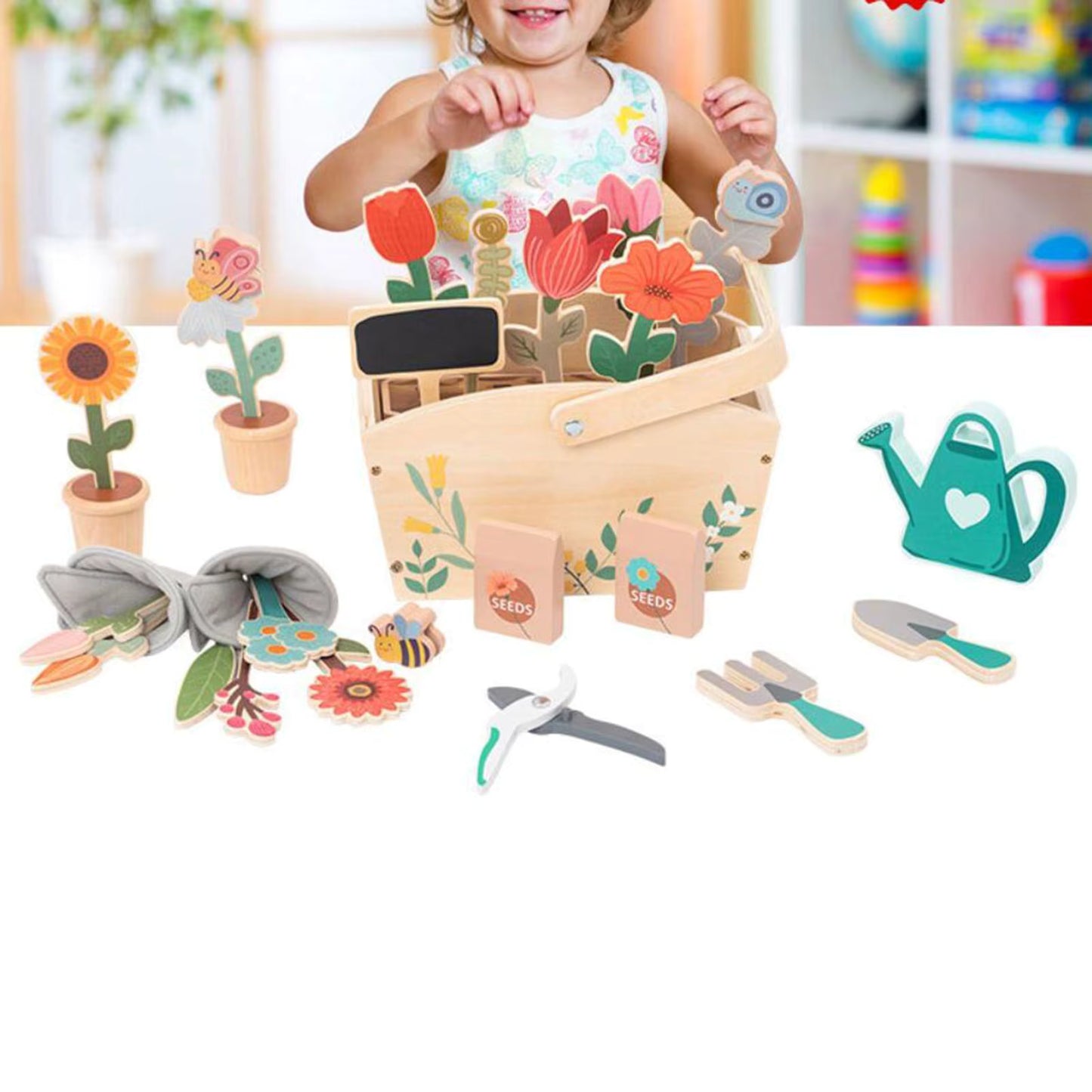Montessori Toy Set - Flower Gardening
